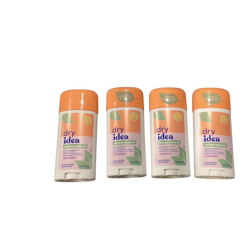 Dry Idea Strong Natured Antiperspirant Deodorant Fresh Breeze 2.6oz 4 Pack
